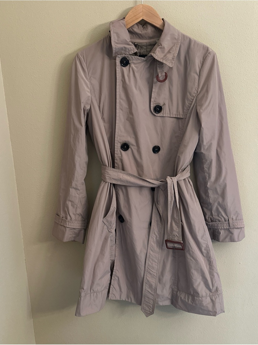 WEEKEND MAX MARA Double Breasted Belted Trench Coat Preppy Size USA 10